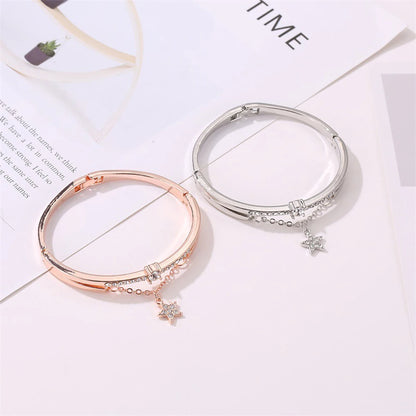 Luxury Stainless Steel Female Heart Forever Love Charm Bracelet