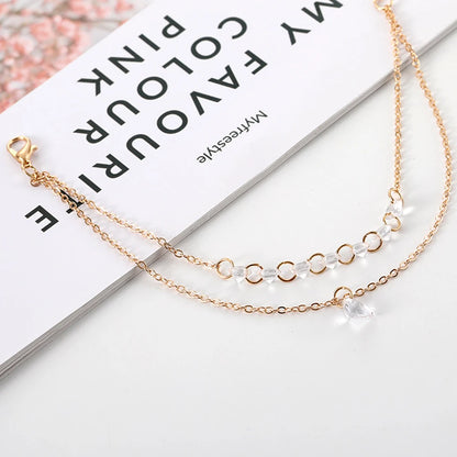 Simple Color Gold Femmes Cristal Bracelet