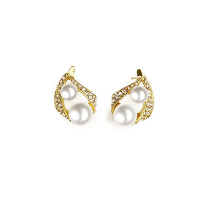 Elegant Simulated Pearl Bridal Necklaces/Earrings Jewelry Set