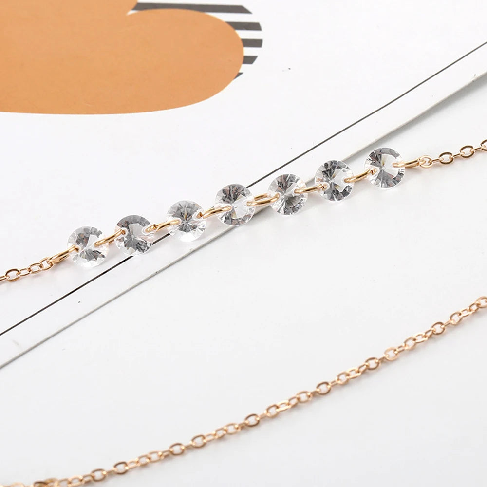Simple Color Gold Femmes Cristal Bracelet