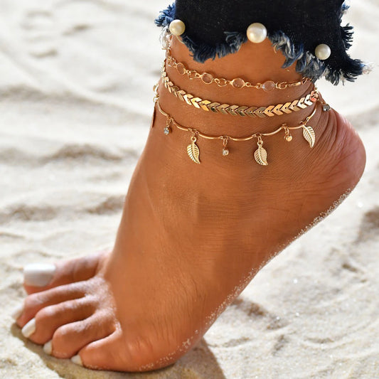 3pcs Bohemian Anklets Set