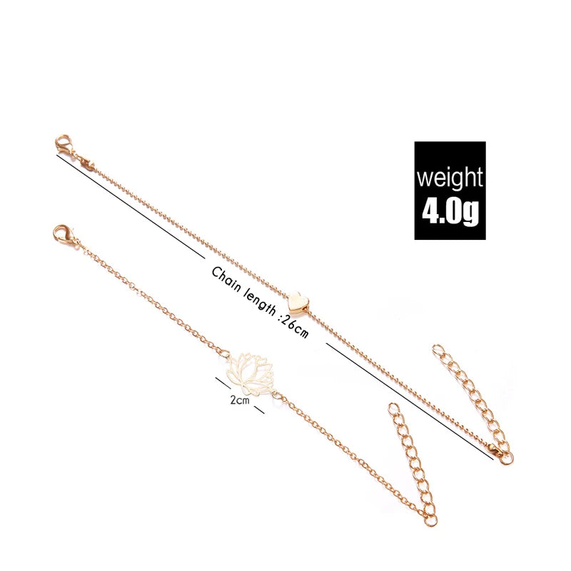 Simple Female Personality Hollow Lotus Bracelets