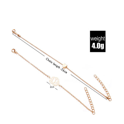 Simple Female Personality Hollow Lotus Bracelets
