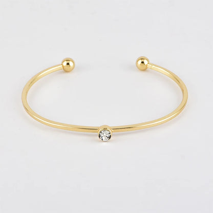 4 Pcs/Set Women's Fashion Crystal Triangle Circle Leaf Chain Bracelet
