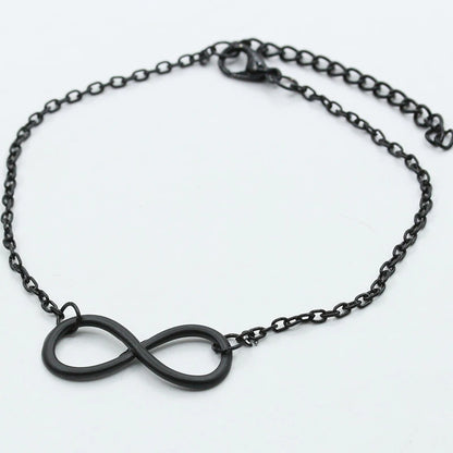 Silver Color Metal Cross Infinite Bracelet & Bangle Charm Chain Bracelet