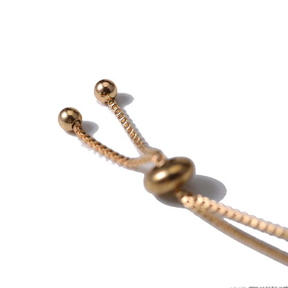 Round Rose Gold Color Cubic Zirconia Charm Bracelet