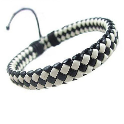 Unisex Multi-color Rope Hand-woven Leather Bracelet