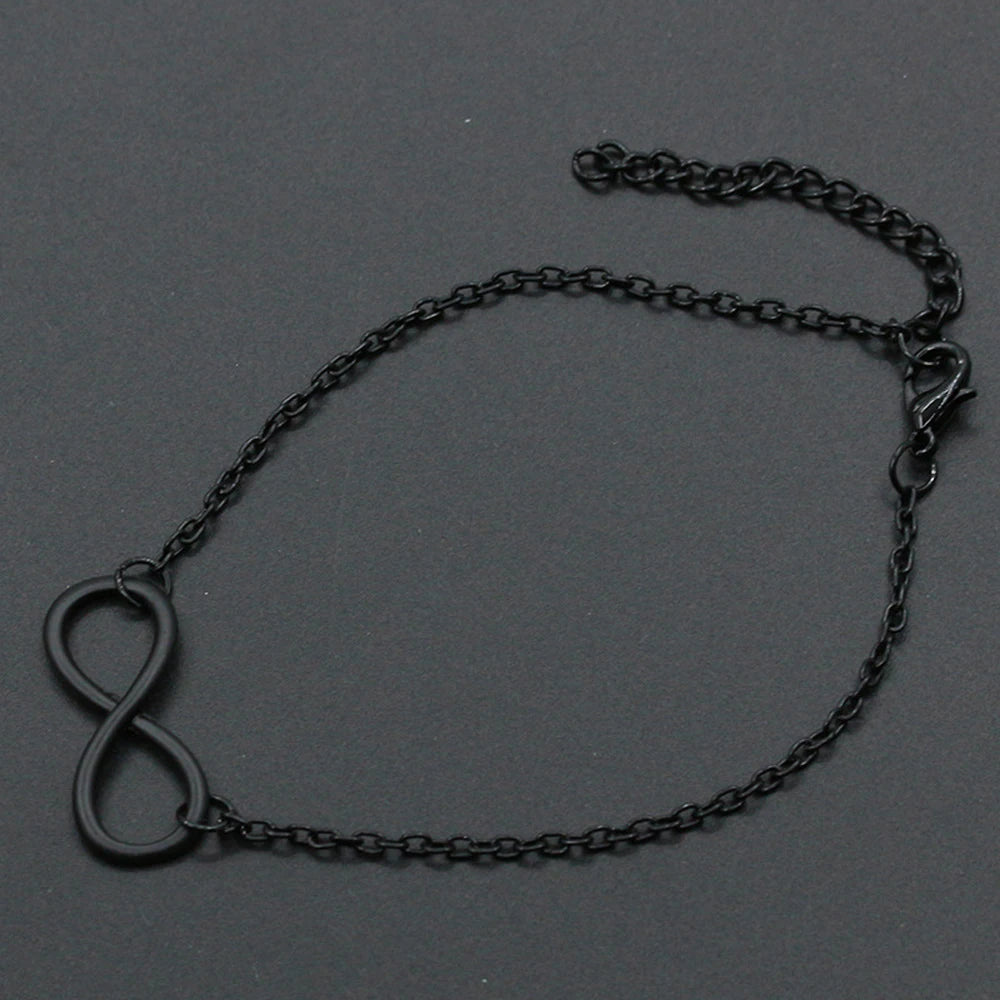 Silver Color Metal Cross Infinite Bracelet & Bangle Charm Chain Bracelet