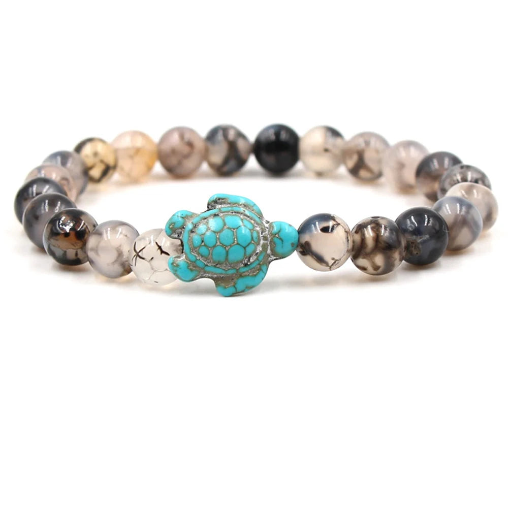 14 Colors Natural Stone Sea Turtle Beads Friendship Bracelets