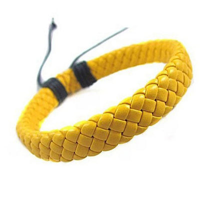 Unisex Multi-color Rope Hand-woven Leather Bracelet