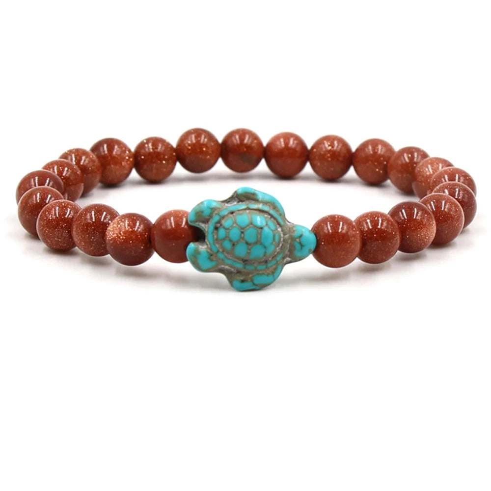 14 Colors Natural Stone Sea Turtle Beads Friendship Bracelets