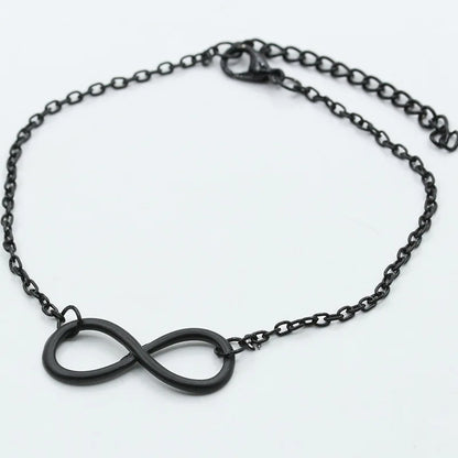 Silver Color Metal Cross Infinite Bracelet & Bangle Charm Chain Bracelet