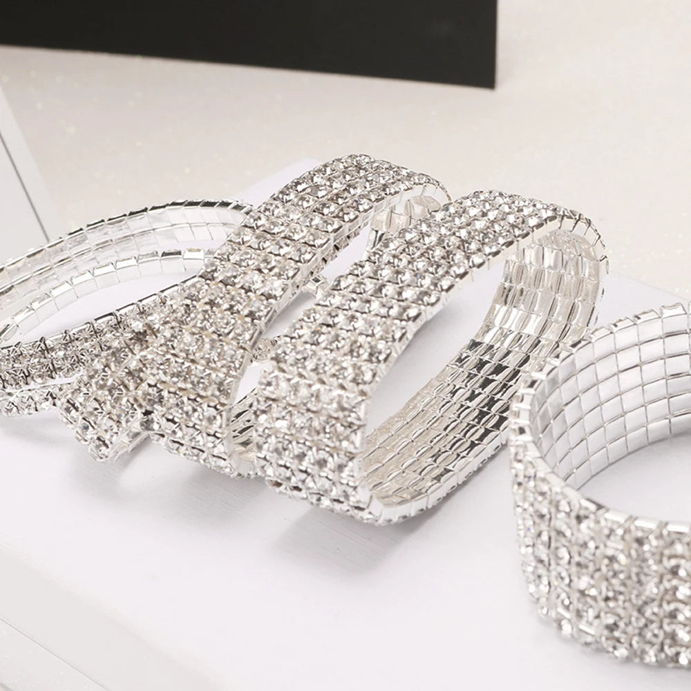 Multiple Styles Crystal Stretch Shine Bracelets