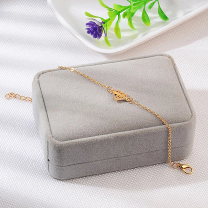 4pcs/Set Bohemia Leaf Knot Hand Cuff Link Chain Charm Bracelet