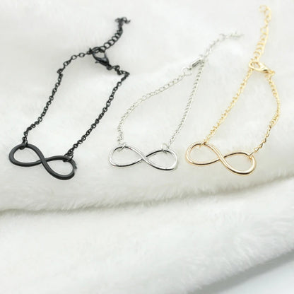 Silver Color Metal Cross Infinite Bracelet & Bangle Charm Chain Bracelet