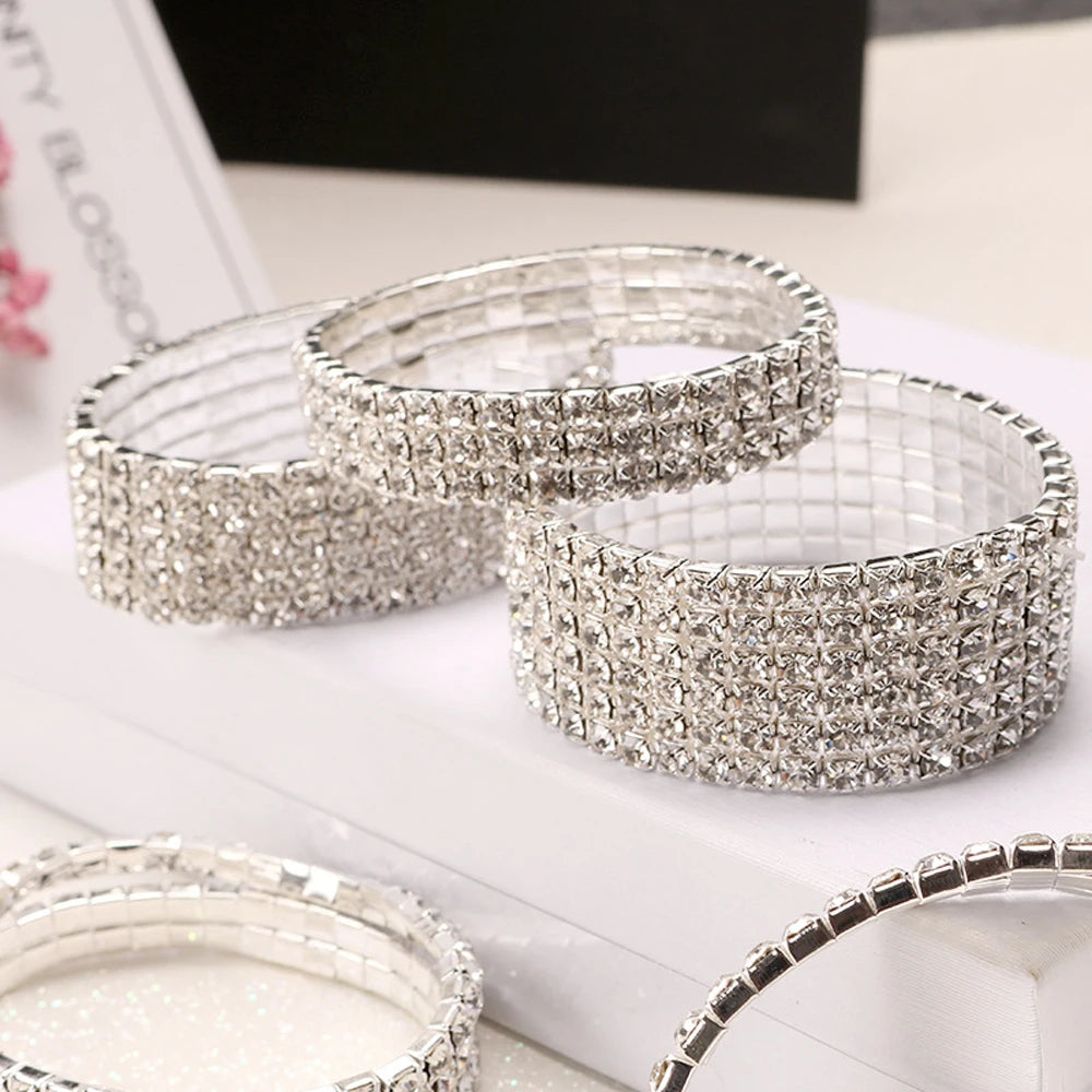 Multiple Styles Crystal Stretch Shine Bracelets