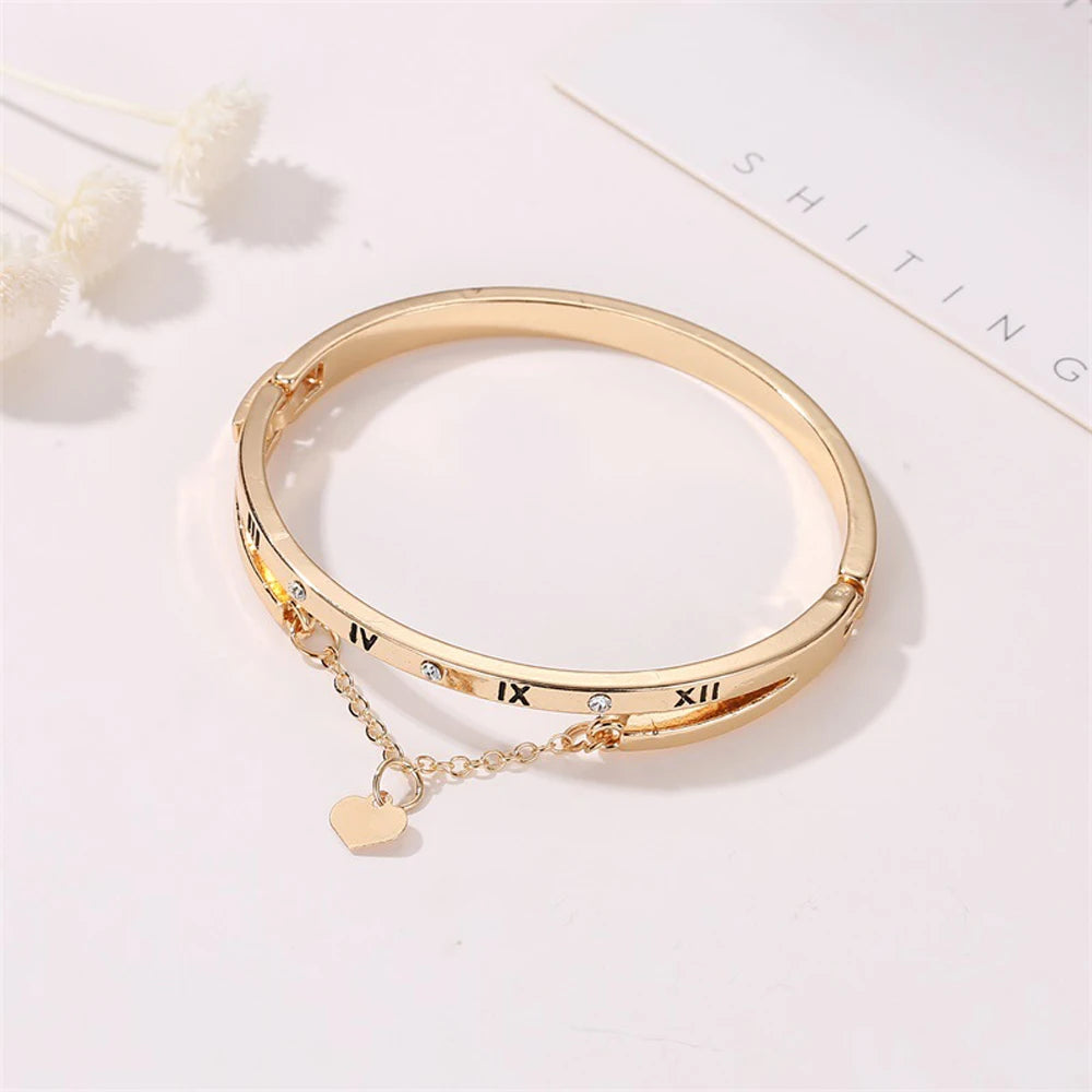 Luxury Stainless Steel Female Heart Forever Love Charm Bracelet