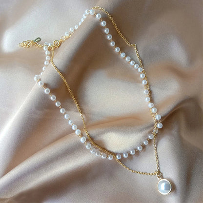 Kpop Pearl lace Gold Color Goth Choker