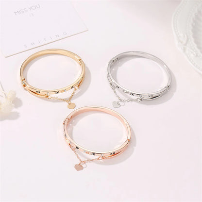 Luxury Stainless Steel Female Heart Forever Love Charm Bracelet
