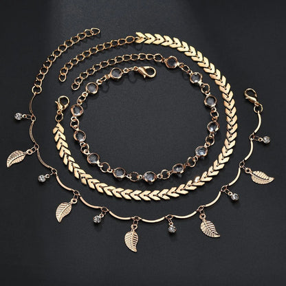 3pcs Bohemian Anklets Set
