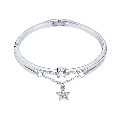 Luxury Stainless Steel Female Heart Forever Love Charm Bracelet