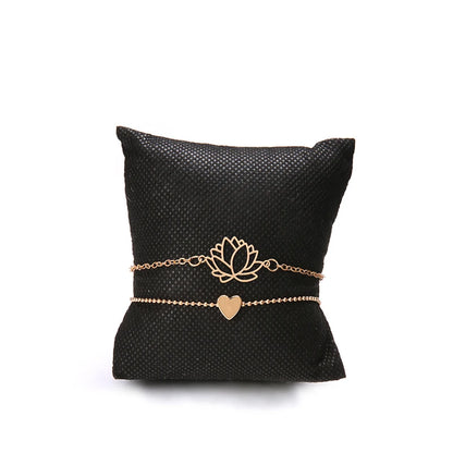 Simple Female Personality Hollow Lotus Bracelets