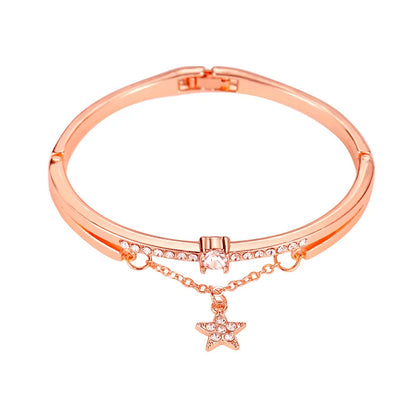 Luxury Stainless Steel Female Heart Forever Love Charm Bracelet