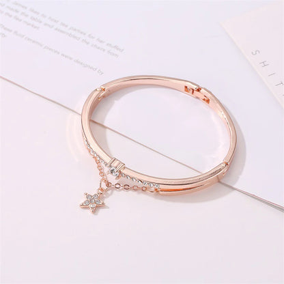 Luxury Stainless Steel Female Heart Forever Love Charm Bracelet