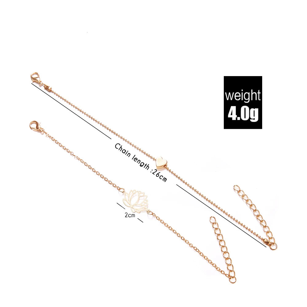 Simple Female Personality Hollow Lotus Bracelets