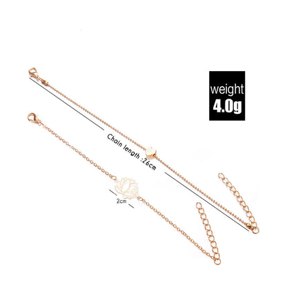 Simple Female Personality Hollow Lotus Bracelets