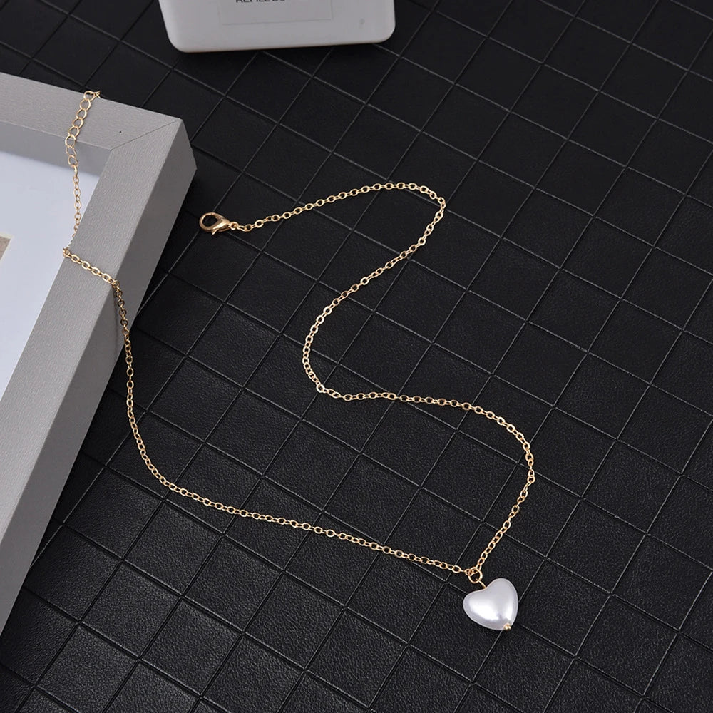 Kpop Pearl lace Gold Color Goth Choker