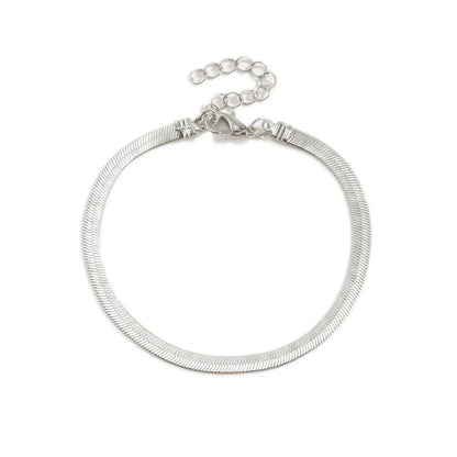 Classic Snake Chain Silvery Gold Color 4MM Bracelet