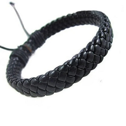 Unisex Multi-color Rope Hand-woven Leather Bracelet