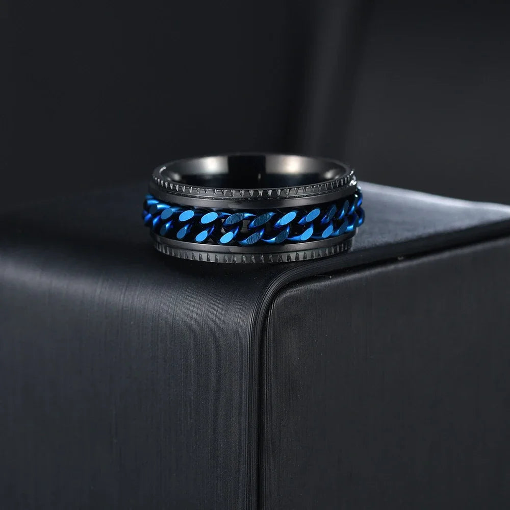 Stainless Steel Rotating Anxiety Fidget Rings