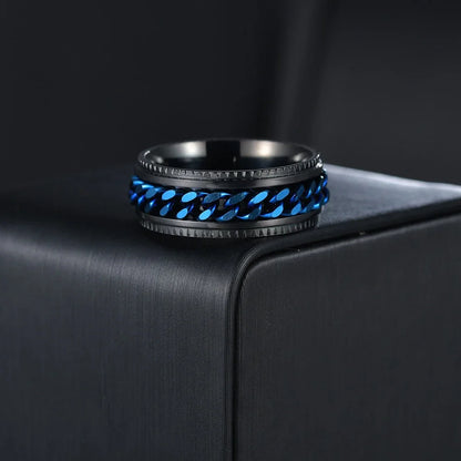 Stainless Steel Rotating Anxiety Fidget Rings