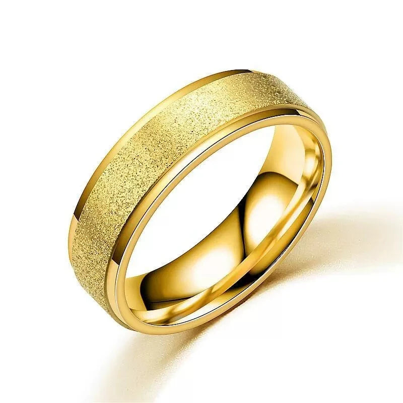 High Quality Simple Scrub Stainless Steel Rings