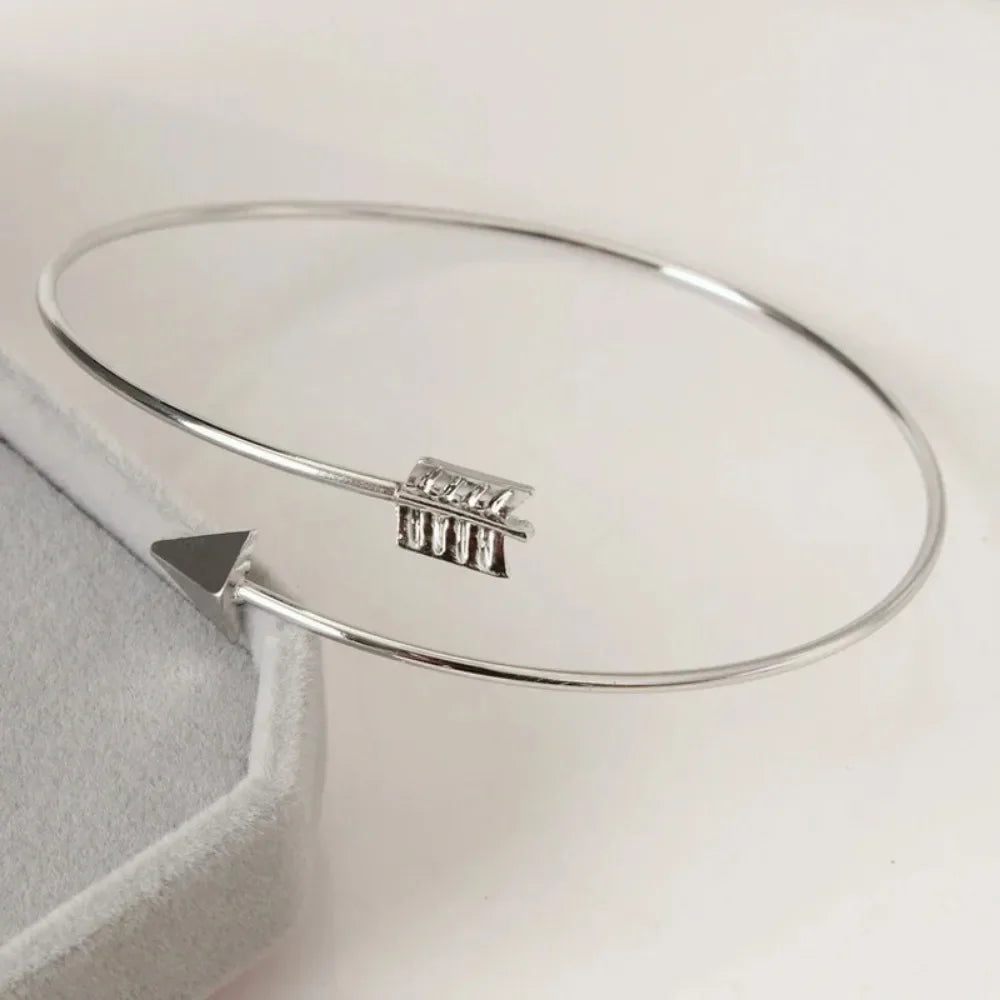 Punk Gothic Simple Adjustable Arrow Cuff Bracelets