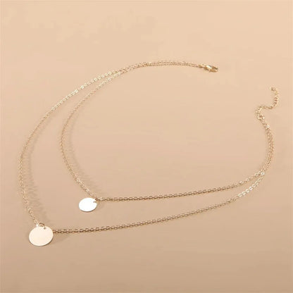 Strand Necklace Elegant Layering Disc Choker