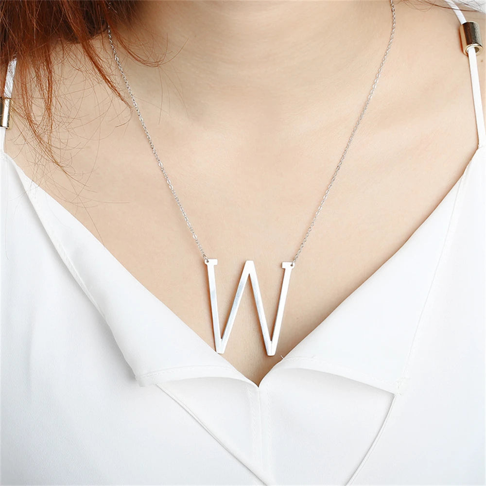 Initial Letter Necklace Pendant