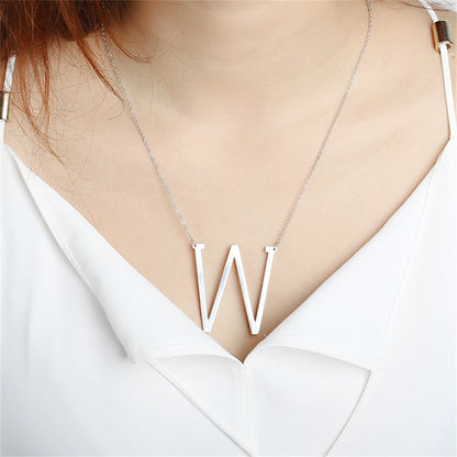 Initial Letter Necklace Pendant