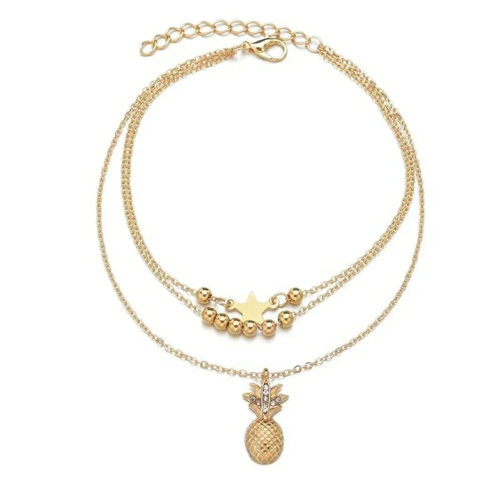 Ankle Chain Pineapple Pendant Anklet
