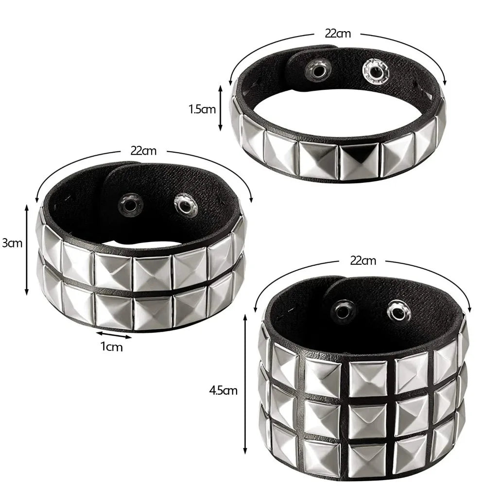 Punk Nail Bracelet Rivets Casual Couple Bracelet