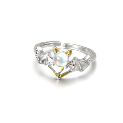 Romantic Angel and Demon Wings Couple Rings