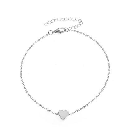 3pcs/set Gold Color Simple Chain Anklets