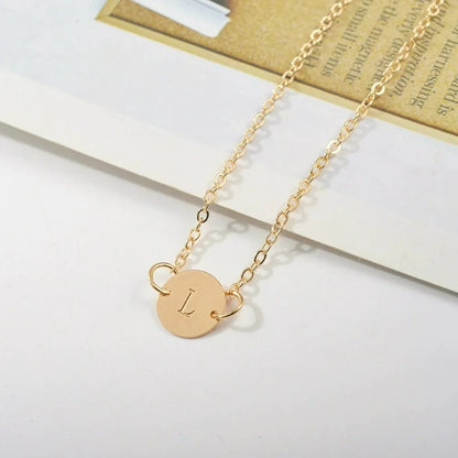 Simple Gold Color Letter Name Initial Bracelets