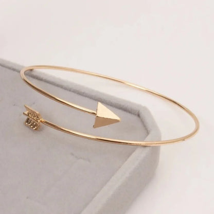 Punk Gothic Simple Adjustable Arrow Cuff Bracelets