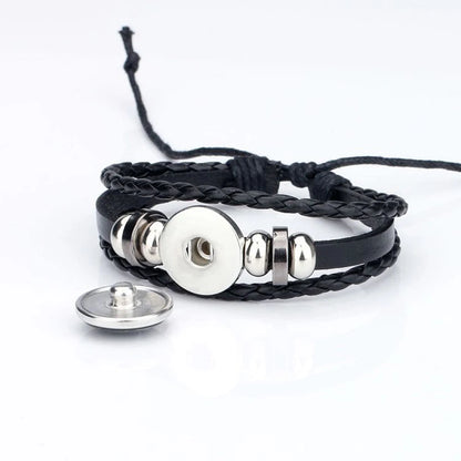 12 Constellation Luminous Leather Charms Bracelet