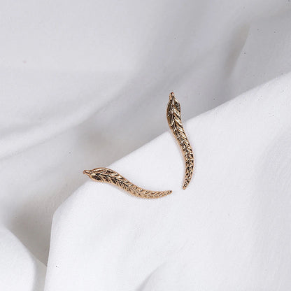 1 Pair Ear Cuff Leaf Stud Earrings