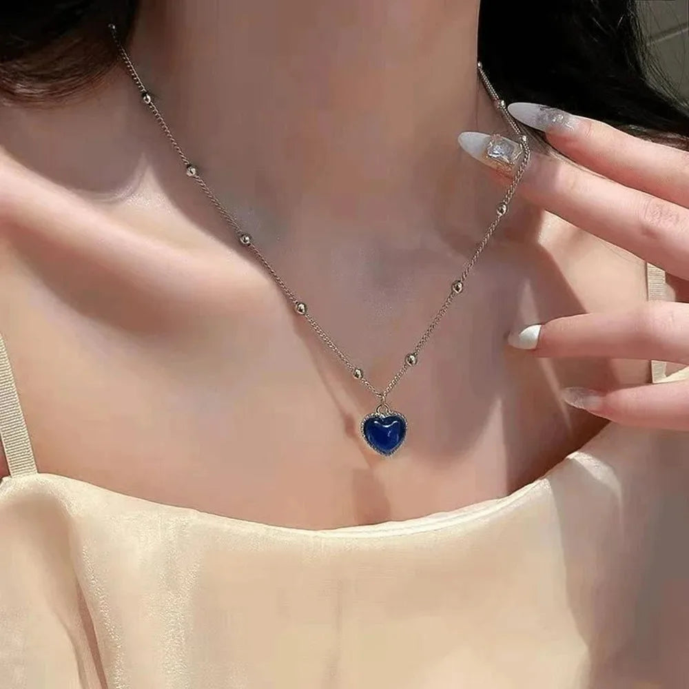 Candy Color Changing Heart Pendant Necklace