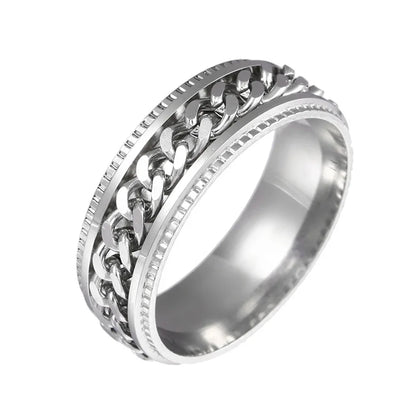 Stainless Steel Rotating Anxiety Fidget Rings